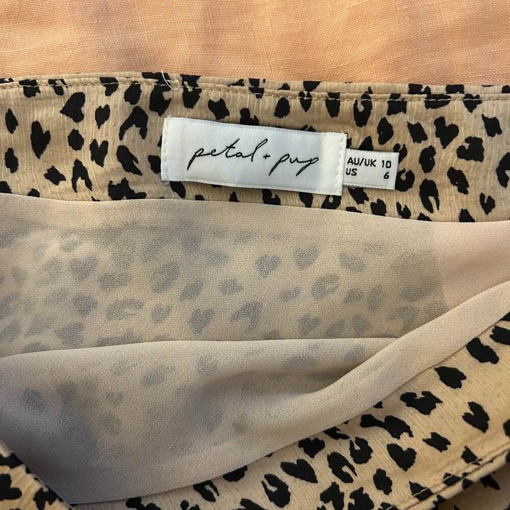 Petal & Pup Leopard Maxi Skirt Size US 6